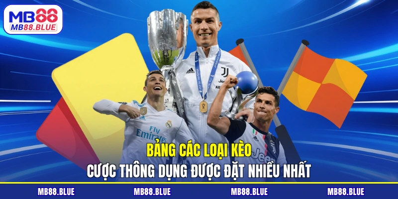 Bảng các loại kèo cược thông dụng được đặt nhiều nhất