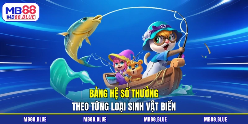 Bảng hệ số thưởng theo từng loại sinh vật biển