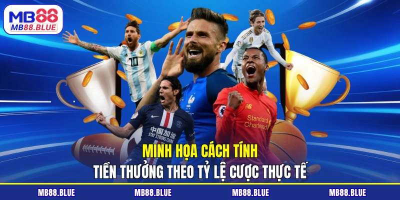 Minh họa cách tính tiền thưởng theo tỷ lệ cược thực tế